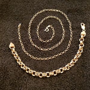 Sterling Silver Necklace & Bracelet Set